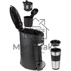 Кофеварка капельная Kitfort КТ-796 черный/нержавеющая сталь, исп. кофе - молотый, 0.42 л, 800 Вт.