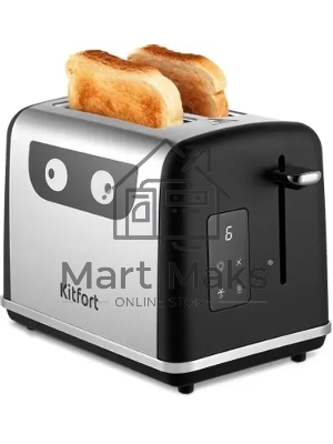 Тостер Kitfort КТ-6221 870Вт нержавеющая сталь/черный