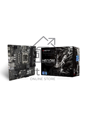 Материнская плата Biostar H610MS, LGA 1700, Intel H610, 2xDDR4, 4xSATA, 1xM.2, 1xPCIe 4.0 x16, 1xPCIe x1, 1xHDMI, 1xDP, 1x 1Gb LAN, 1xUSB-A 3.2 Gen 1, 4xUSB-A 2.0, 3x3.5 мм, 7.1, mATX