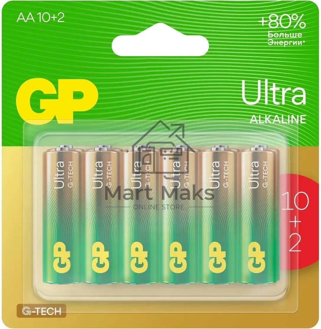 Батарея GP Ultra 15AUA21-2CRSBC12 AA (12шт) блистер