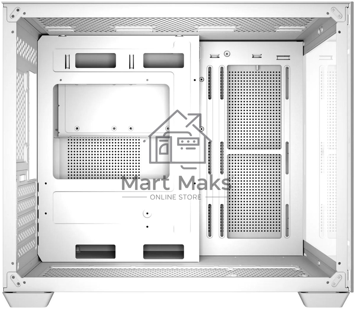 Компьютерный корпус Bloody BD-CC108 белый без БП mATX 9x120mm 2xUSB3.0 audio bott PSU