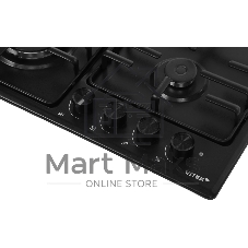 Газовая варочная панель Vitek VGH 6410W MBK черный матовый