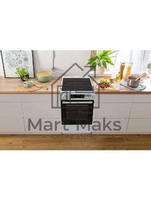 Плита электрическая Gorenje GEC5C42WG белый, конфорок 4 электрических, духовка 70 л, 50 см x 85 см x 59.4 см (без крышки)