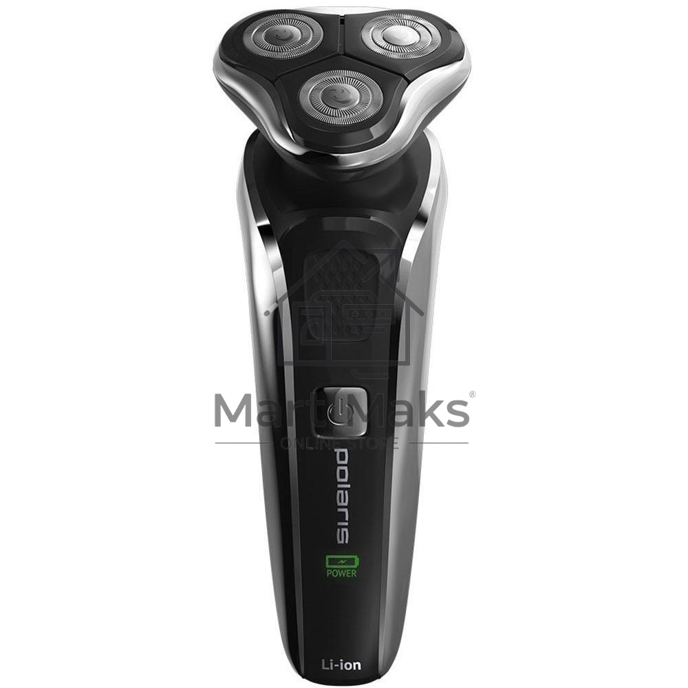 Бритва PMR 0307RС wet&dry PRO 5 blades+ электрическая (Polaris), черный/хром