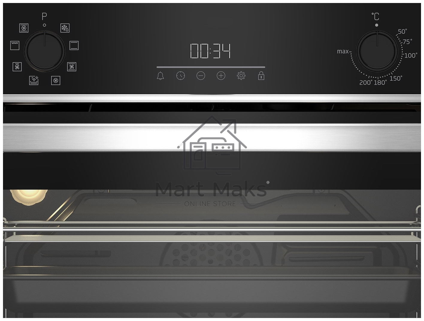 Духовой шкаф электрический Beko BBCM13300X, черный/серебристый