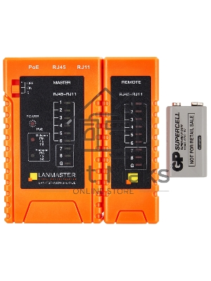 Тестер кабельный Lanmaster LAN-TST-WRM-310-POE