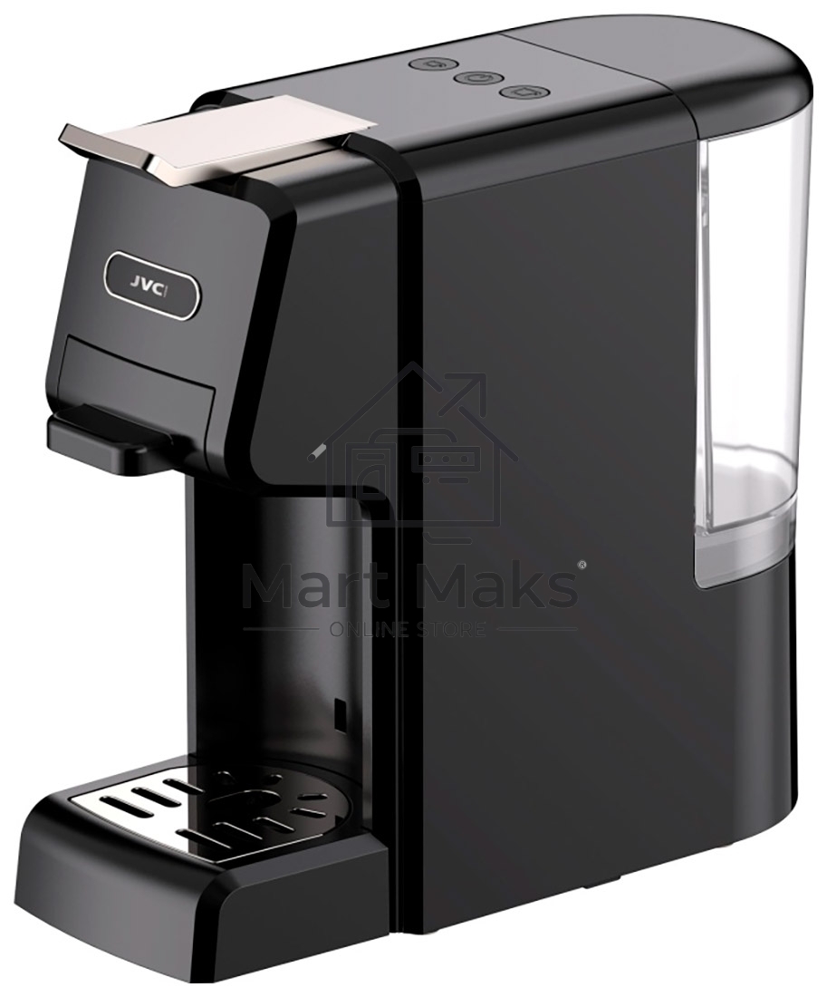 Кофеварка капсульная JVC JK-CF45 черный, исп. кофе - капсулы Nespresso, Dolce Gusto/молотый, 0.6 л, 1350 Вт, 19 бар