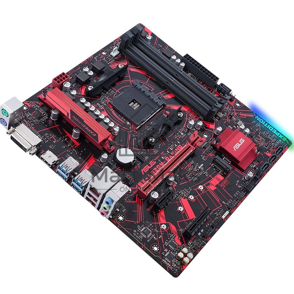 Материнская плата ASUS AM4 A320 EX-A320M-GAMING, AM4, AMD A320, 2xDDR4, 4xSATA, 1xPCIe 3.0 x4, 1xDVI-D, 1xHDMI, 1x 1Gb LAN, 2xUSB 3.2 Gen 1, 3x3.5 мм, 7.1, mATX