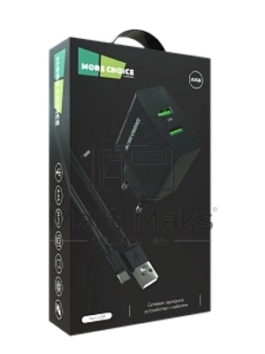 Зарядное устройство MORE CHOICE (4610196409882) NC11m 2USB 2.4A для micro USB черный