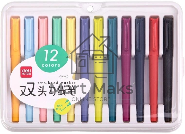 Набор линеров Deli SN100 ассорти пластик (упаковка: 12шт)