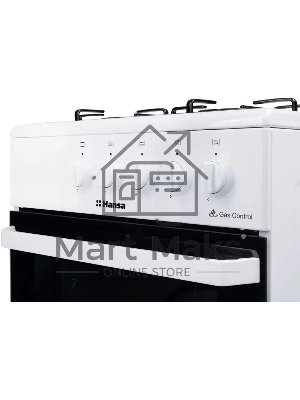 Плита газовая Hansa FCGW510029A белый, конфорок 4 газовых, духовка 53 л, 50 см x 85 см x 57 см