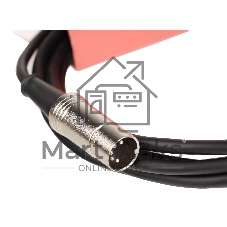 Кабель MIDI FORCE MCC-02/3MIDI DIN 5-pin - MIDI DIN 5-pin, высококачественный, диаметр 6 мм, для подключения синтезаторов, звуковых модулей и др. оборудования, профессиональные металлические разъемы, длина 3 м, черный