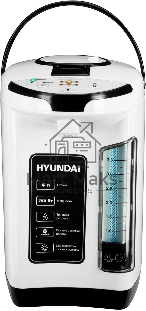 Термопот Hyundai HYTP-4840 4л, 750Вт, белый/черный