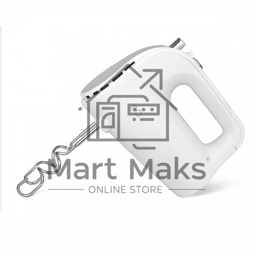 Миксер BQ MX423 White-Steel, Мощность 500 Вт, 5 скоростных режимов, Режим ТУРБО