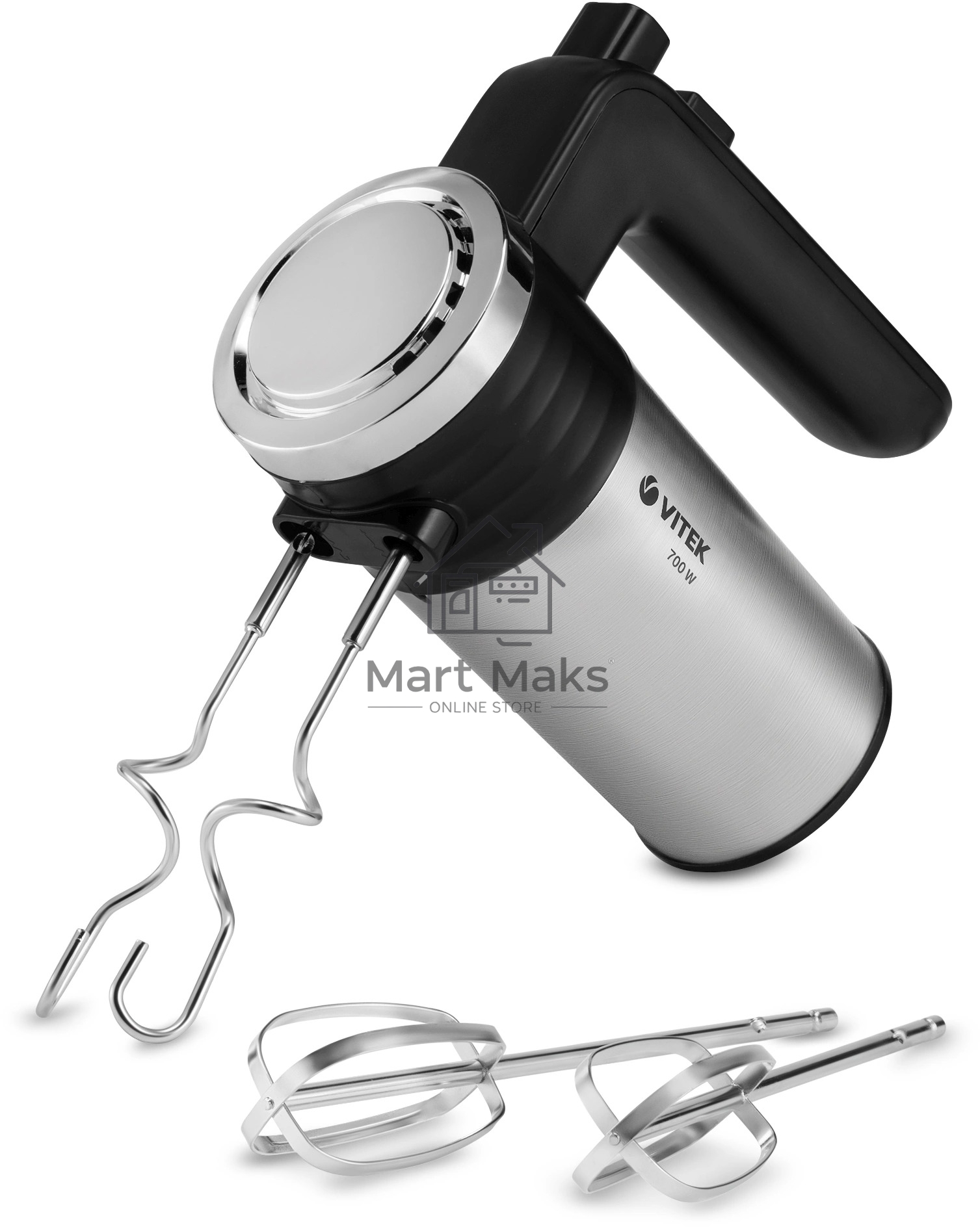 Миксер ручной Vitek VT-1404 700Вт черный/серебристый