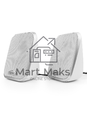 Акустическая система 2.0 Gembird SPK-100-W, белый, 6 Вт, регулятор громкости, USB-питание