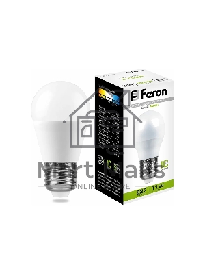 Лампа светодиодная Feron LB-750 11W 230V E27 4000K G45