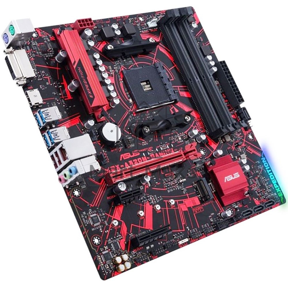 Материнская плата ASUS AM4 A320 EX-A320M-GAMING, AM4, AMD A320, 2xDDR4, 4xSATA, 1xPCIe 3.0 x4, 1xDVI-D, 1xHDMI, 1x 1Gb LAN, 2xUSB 3.2 Gen 1, 3x3.5 мм, 7.1, mATX