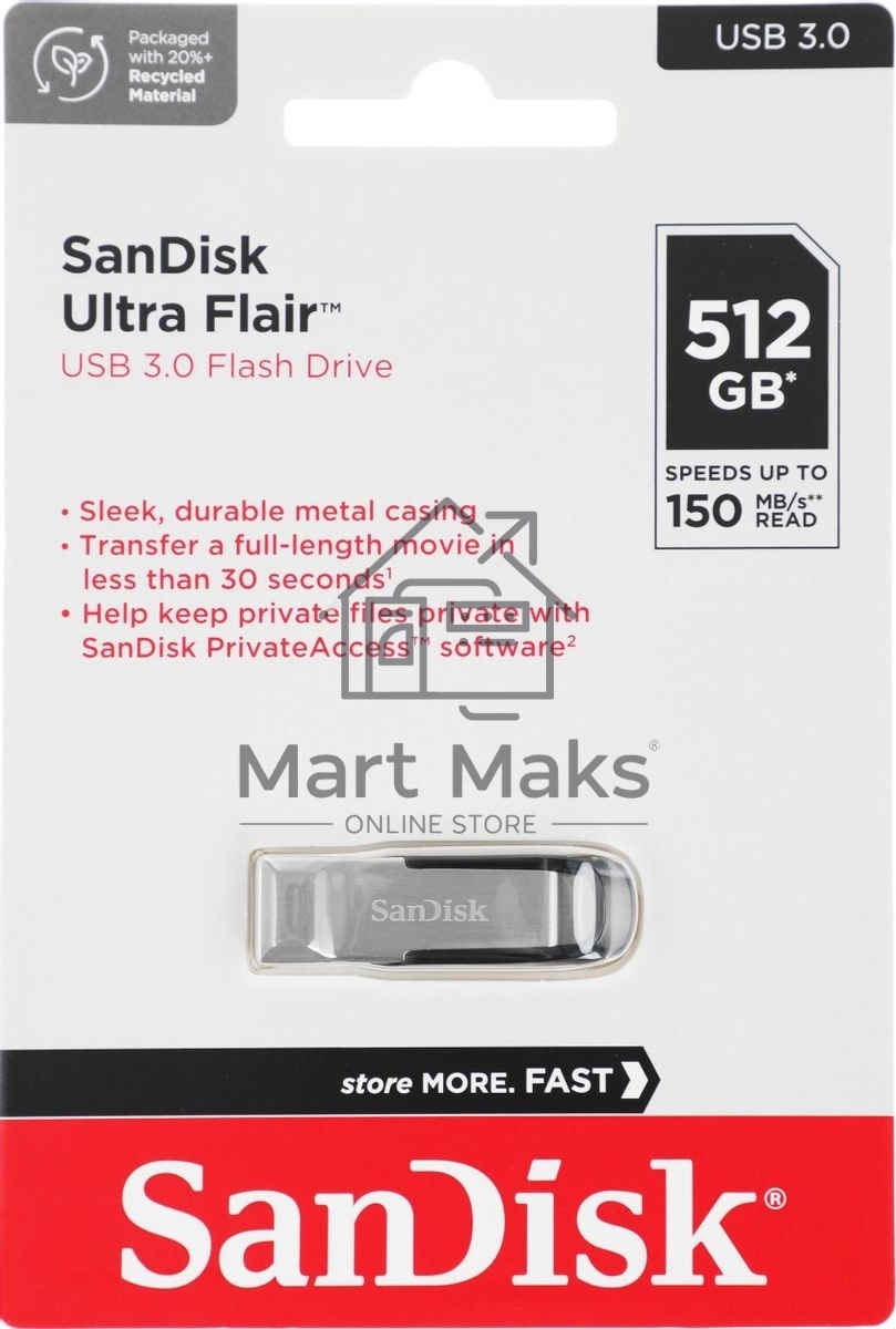 Флешка USB R/W R/W Sandisk USB3 512GB SDCZ73-512G-G46