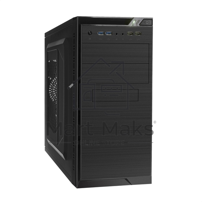 Компьютерный корпус Minitower ExeGate QA-412U-UNS500 (mATX, БП UNS500 с вент. 12см, 2*USB+2*USB 3.0, аудио, черный)