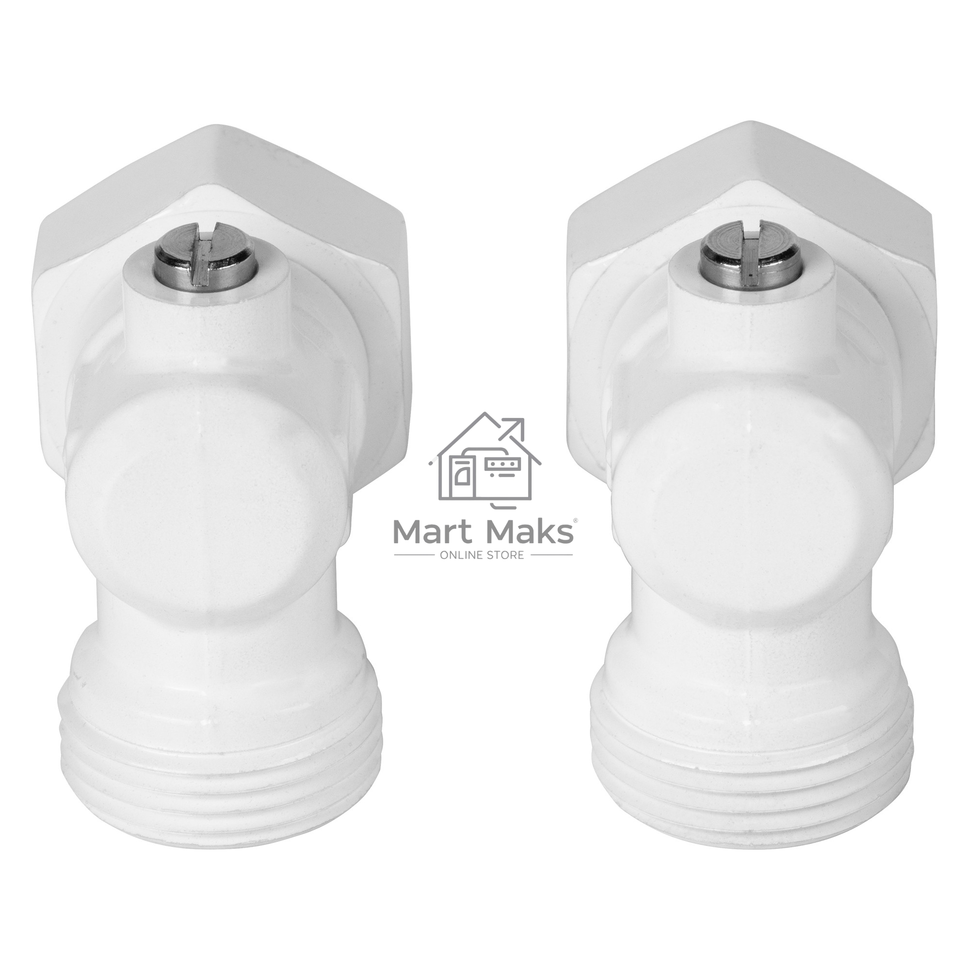 Набор нижнего подключения Royal Thermo угловой раздельный 3/4х3/4ЕК (белый)