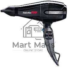 Фен BaByliss Pro Caruso, 2400 Вт, 2 насадки черный
