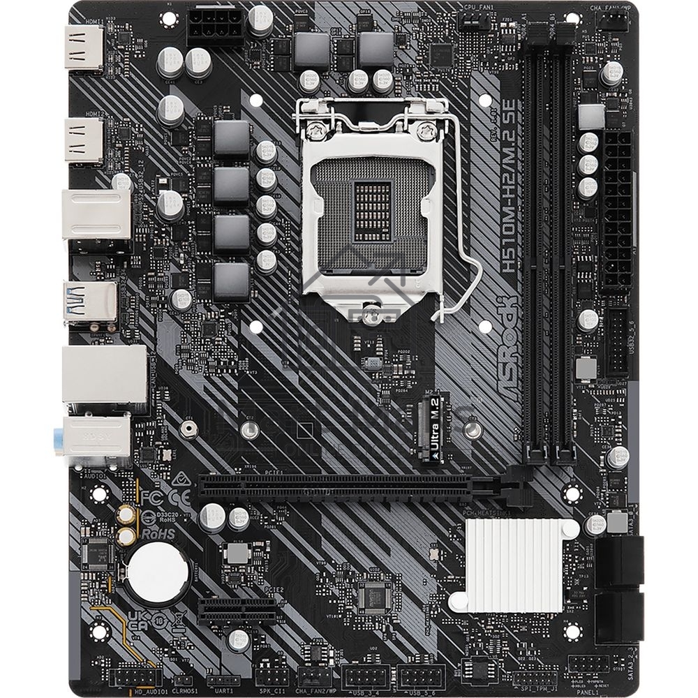 Материнская плата ASRock H510M-H2/M.2 SE, LGA 1200, Intel H470, 2xDDR4, 4xSATA, 1xM.2, 1xPCIe 4.0 x16, 1xPCIe x1, 2xHDMI, 1x 1Gb LAN, 2xUSB 2.0, 4xUSB 3.2 Gen 1, 3x3.5 мм, 7.1, mATX