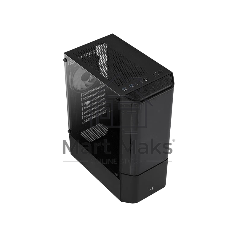 Компьютерный корпус MidTower Aerocool/Formula Quantum-G-BK-v2 черный без Б/п, ATX 3FRGb Fan on front panel