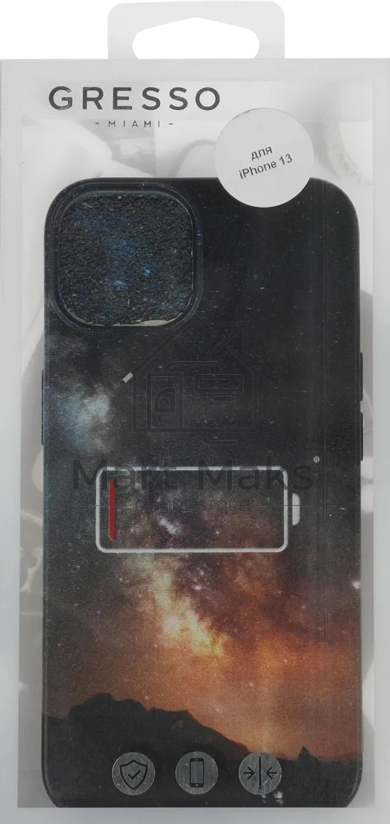Чехол (клип-кейс) Gresso Meridian, для iPhone 13, черный gr17aaae8893