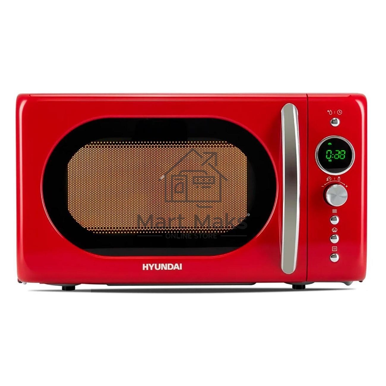 Микроволновая печь Hyundai HYM-D3037 красный, 20 л, 700 Вт, переключатели - кнопки, поворотный механизм
