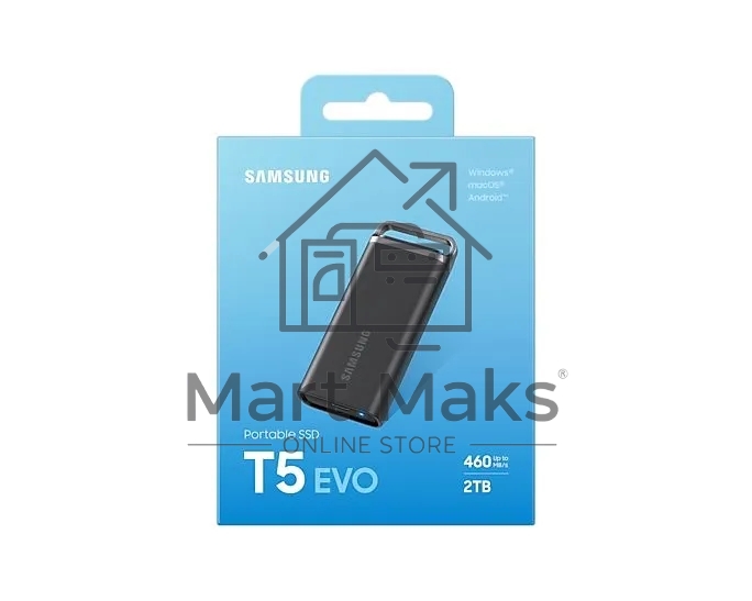 Внешний накопитель SSD Samsung T5 EVO External 2Tb (1024GB) BLACK USB 3.2 (MU-PH2T0S/WW) 1year