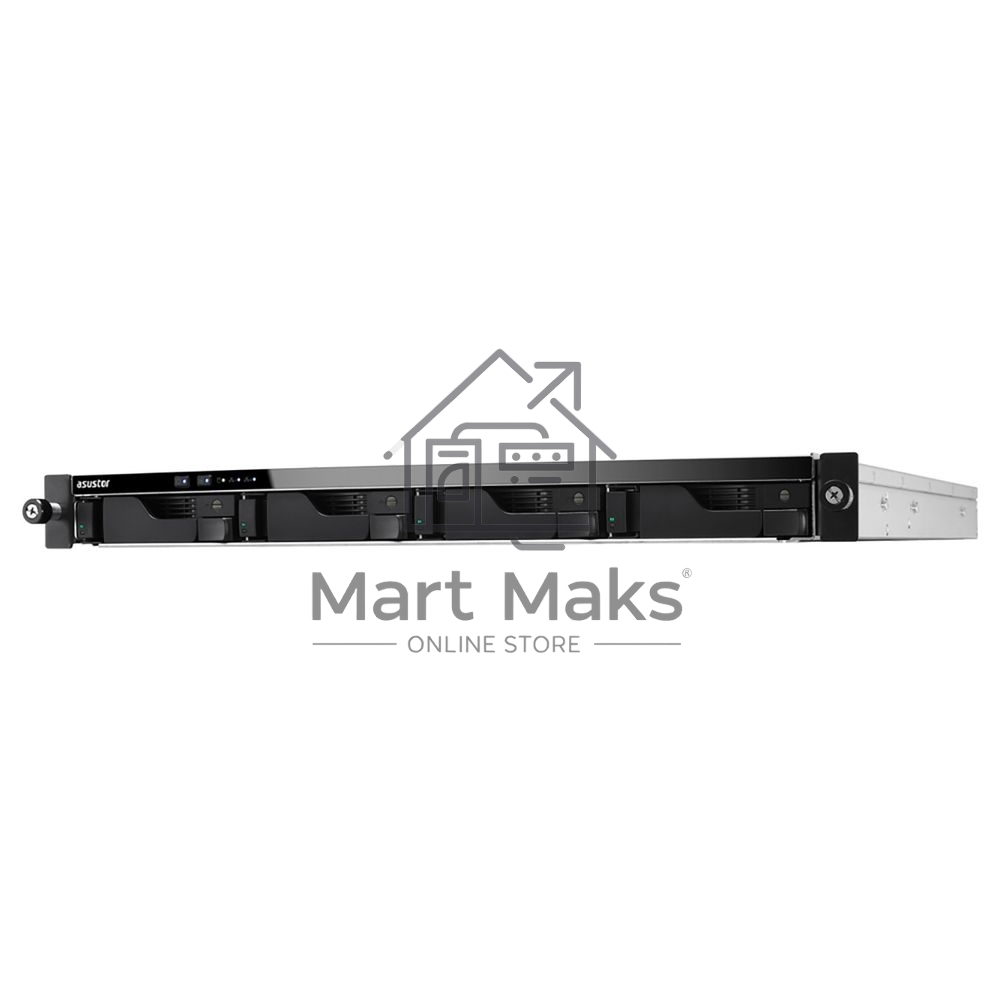Сетевой накопитель ASUSTOR AS6504RS 4Bay/Intel Atom C3538, 2.1GHz/8GB DDR4/noHDD,LFF(HDD,SSD),/2x1GbE(LAN)/4xUSB3.2; 90IX01G0-BW3S00