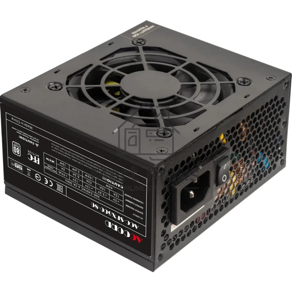 Блок питания Accord ACC-SFX500-80 SFX, 500Вт, 80мм, черный