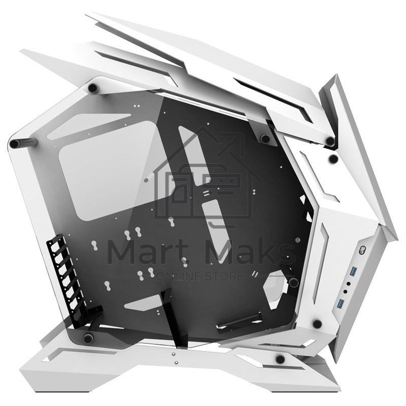 Корпус без блока питания JONSBO MOD-3, Full-Tower, TG, no fans, 2xUSB-A 3.0, EATX, ATX, mATX, mITX White