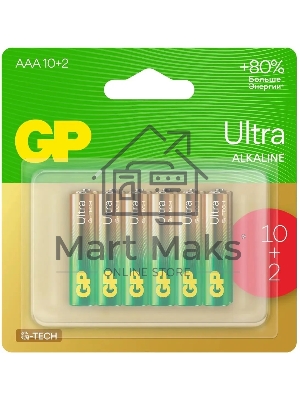 Батарея GP Ultra 24AUA21-2CRSBC12 AAA (12шт) блистер