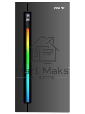 Компьютерный корпус Ginzzu D350 2*USB 2.0,AU RGb w/o PSU