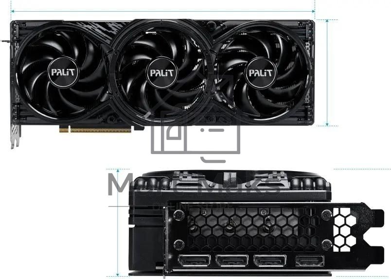 Видеокарта Palit PA-RTX5080 GAMINGPRO OC 16GB GeForce RTX5080 16Gb 256bit GDDR7 2295/30000 HDMIx1 DPx3 HDCP Ret PCI-E PA-RTX5080