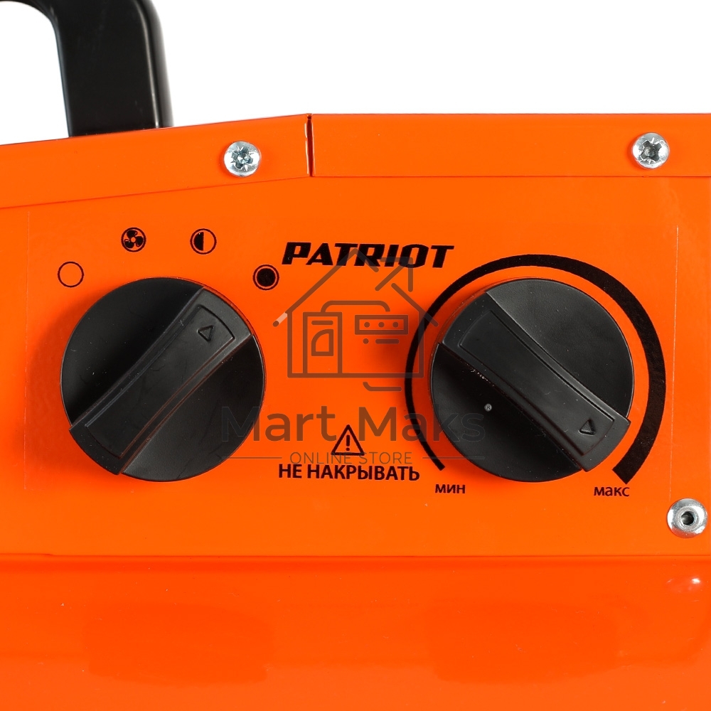 Тепловентилятор электрический Patriot PT-R 15, оранжевый/черный, 15 кВт, 150 м2, 380В, терморегулятор