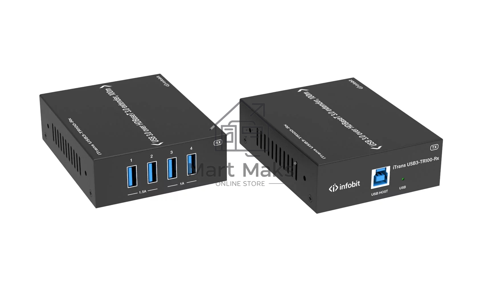 Удлинитель сигнала Infobit iTrans USB3-TR100 USB 3.0 (Tx + Rx) до 100 метров HDBaseT 3.0
