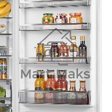 Встраиваемый холодильник Maunfeld MBF193NFW1GR Inverter белый двухкамерный 257/84 л морозилка снизу, No Frost
