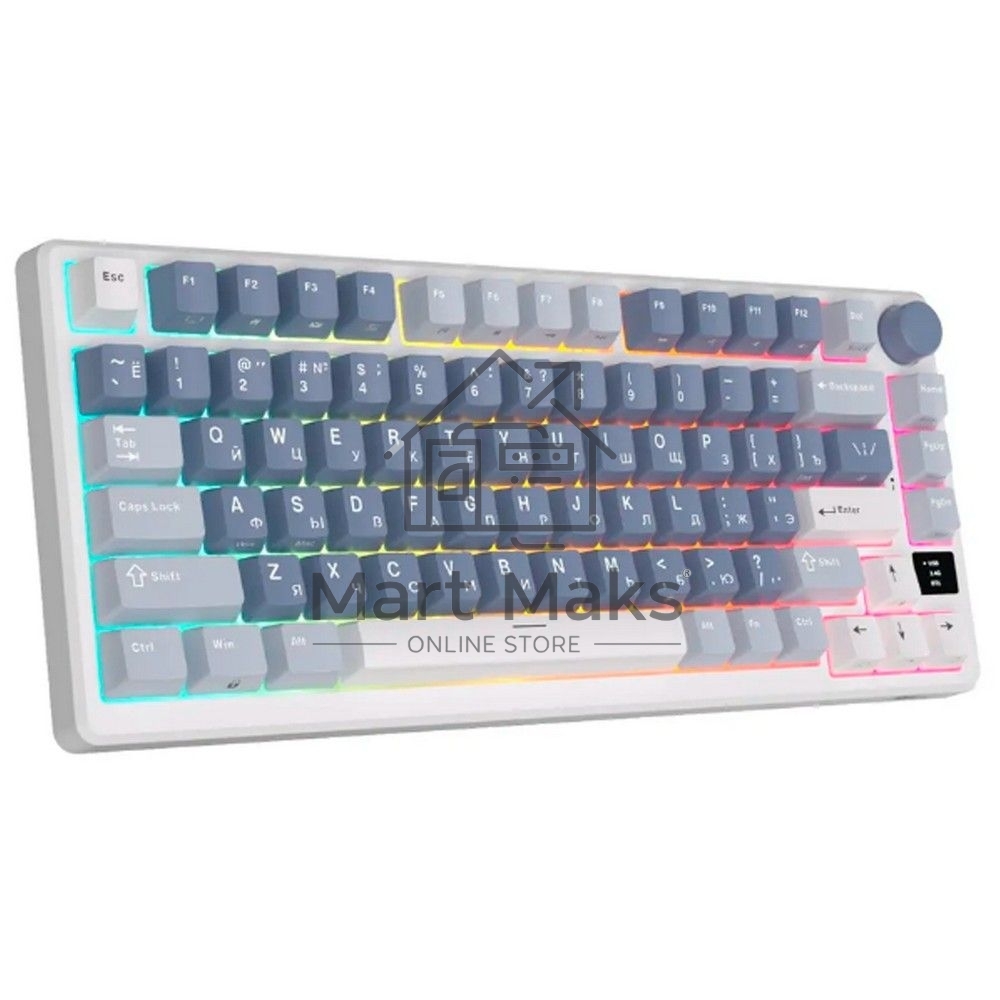 Клавиатура Royal Kludge RK-M75 Ocean Blue USB/2.4 GHz/Bluetоoth, RGB, Hot Swap, K silver switch