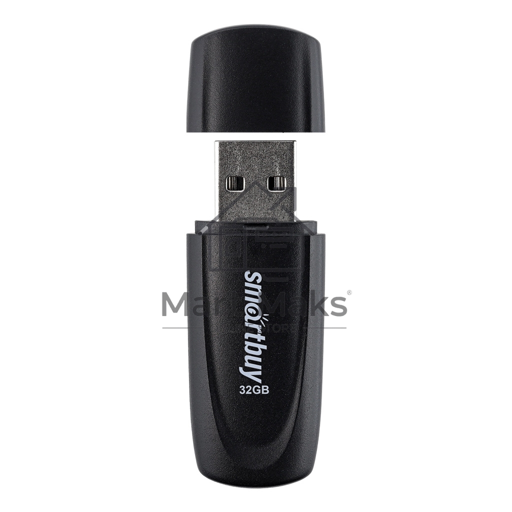 Флешка USB R/W SmartBuy R/W 32Gb Scout Black (SB032GB2SCK), 32Gb, USB 2.0, R/W 13/8, черный