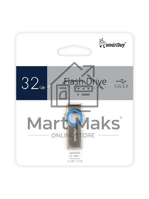 Флешка USB Smartbuy R/W (SB032GbMC2) UFD 2.0 032Gb,MC2 Metal Blue