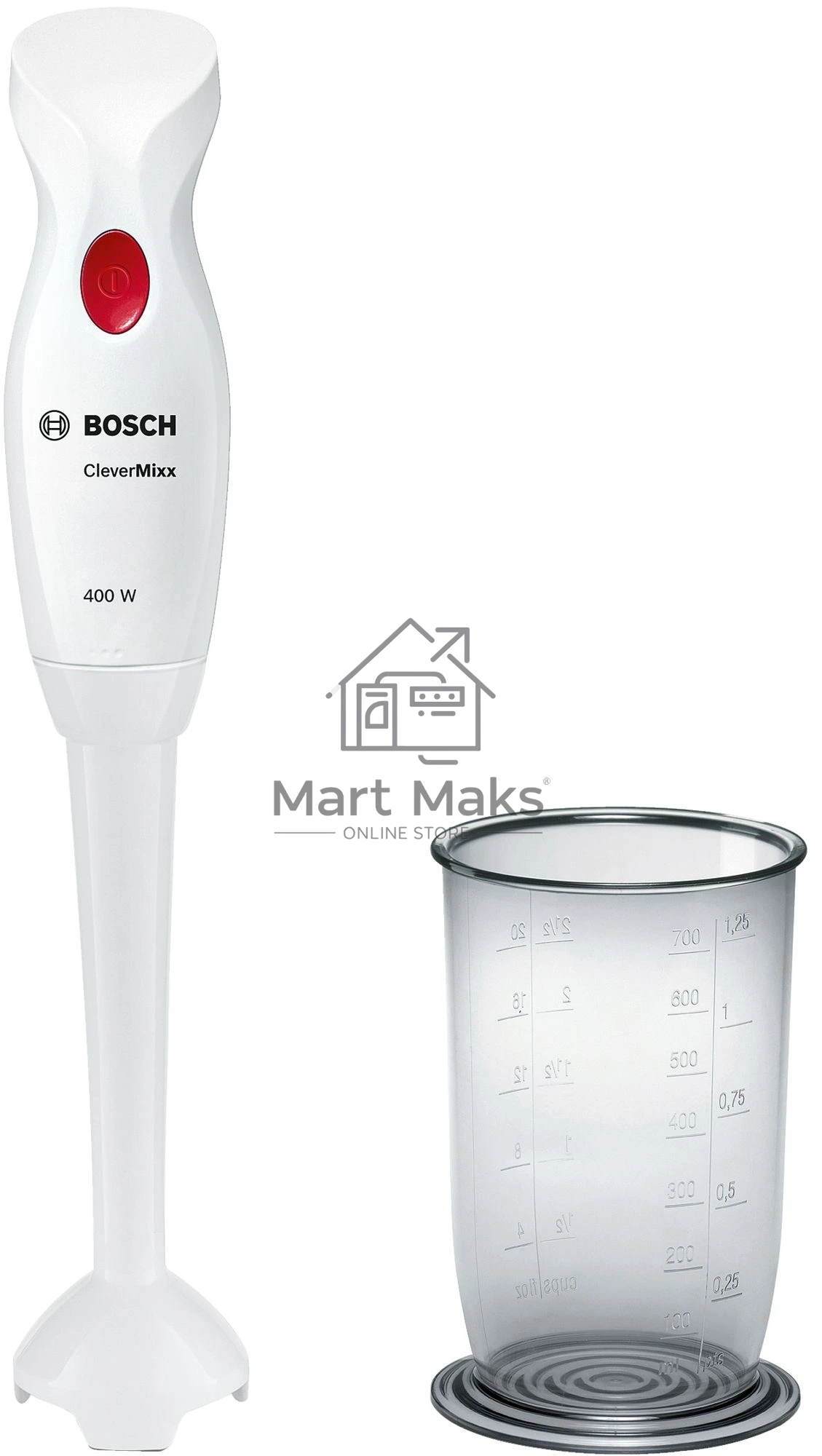 Блендер погружной Bosch MSM14100 белый, 400 Вт, 1 скорость