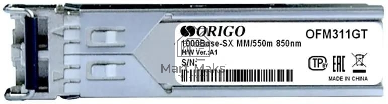 Трансивер Origo OFM311GT, оптич. SFP MM duplex 1Гбит/с Tx:850нм до 0.55км