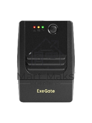 Источник бесперебойного питания ExeGate Power NB-850.LED.AVR.4C13 (850VA/510W, LED, AVR, 4*C13, батарея 12V 9Ah, черный)