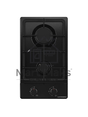 Варочная поверхность Kuppersberg FS 30 B, газ, High-Tech, 30 см, автоматический электроподжиг, газ-контроль, форсунки под сжиженый газ, SABAF конфорки, чугунные решетки, цвет черный, цвет фурнитуры черный
