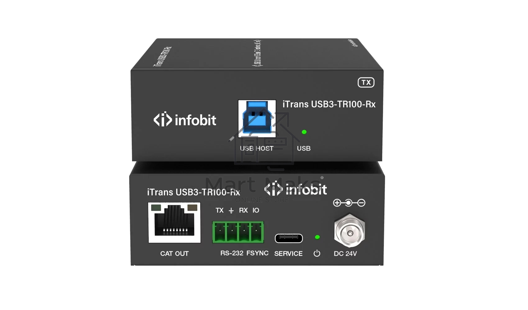 Удлинитель сигнала Infobit iTrans USB3-TR100 USB 3.0 (Tx + Rx) до 100 метров HDBaseT 3.0