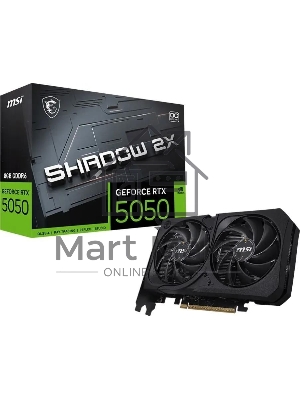 Видеокарта MSI PCI-E 5.0 RTX 5050 8G SHADOW 2X OC NVIDIA GeForce RTX 5050 8Gb 128bit GDDR6 2602/20000 HDMIx1 DPx3 HDCP Ret