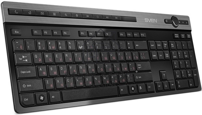 Клавиатура SVEN KB-E5500W беспроводная, радиоканал, чёрный